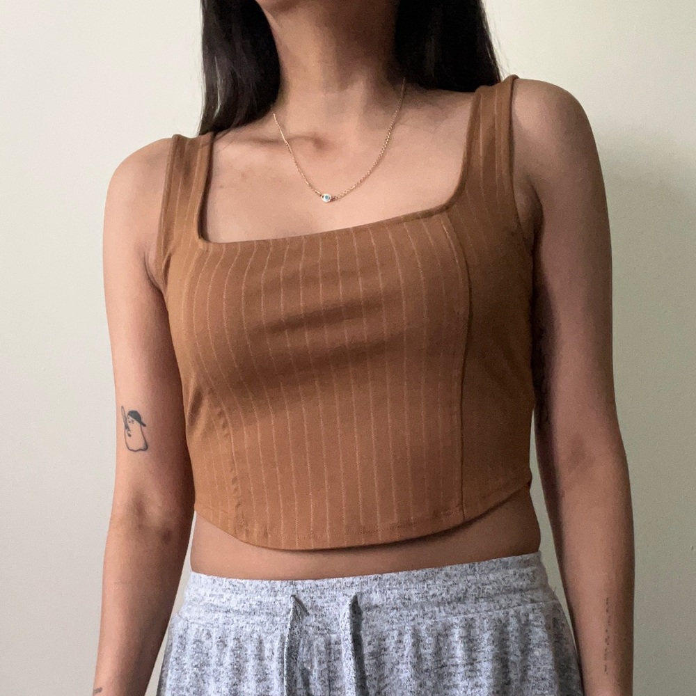 Forever 21 Striped Crop Top